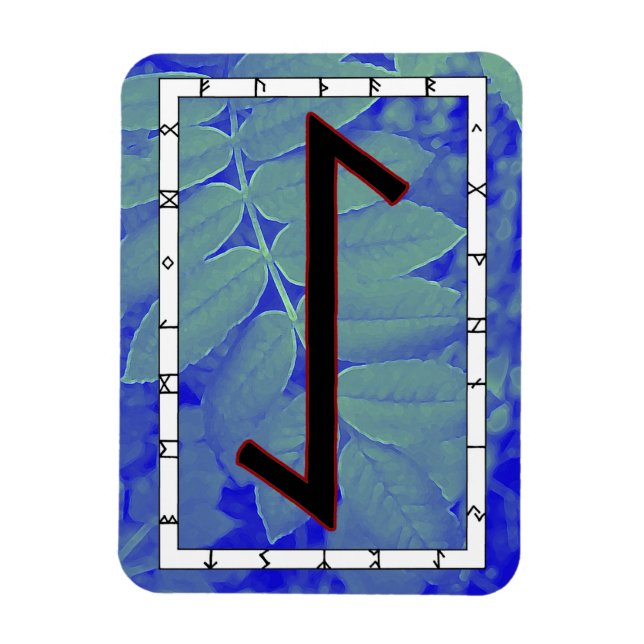 Eihwaz Viking Rune Magnet – Centered Perseverance! (Vertical)