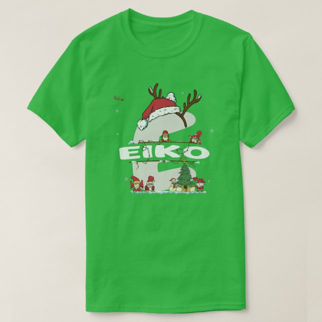 Eiko Christmasw Eiko Name for funny Xmas  T-Shirt (Design Front)