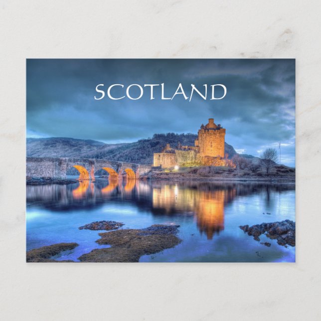 Eilean Donan Castle at Night Postcard (Front)