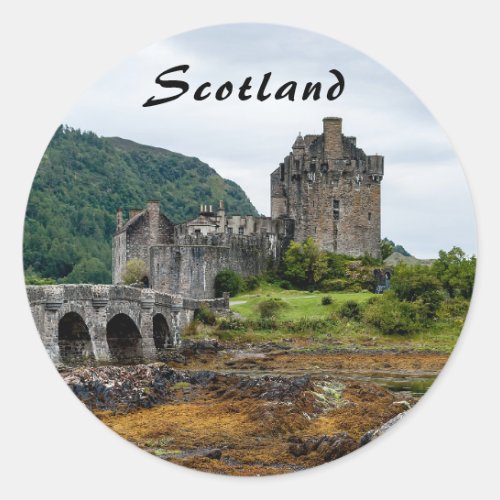 Eilean Donan Castle Loch Duich _ Scotland UK Classic Round Sticker
