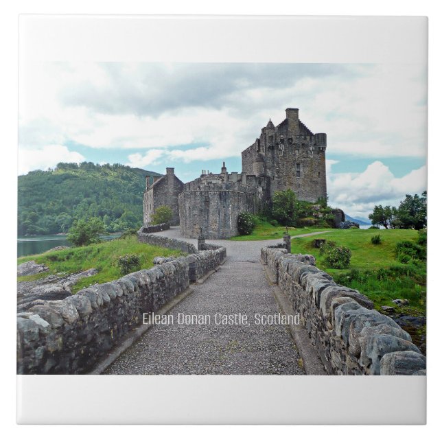 Eilean Donan Castle, Scotland, Ceramic Tile (Front)