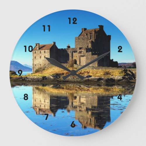 Eilean Donan Castle Scotland Large Clock