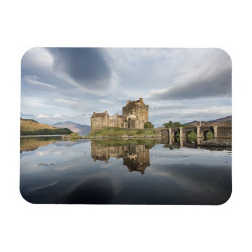 Eilean Donan Castle with reflection in Scotland Magnet