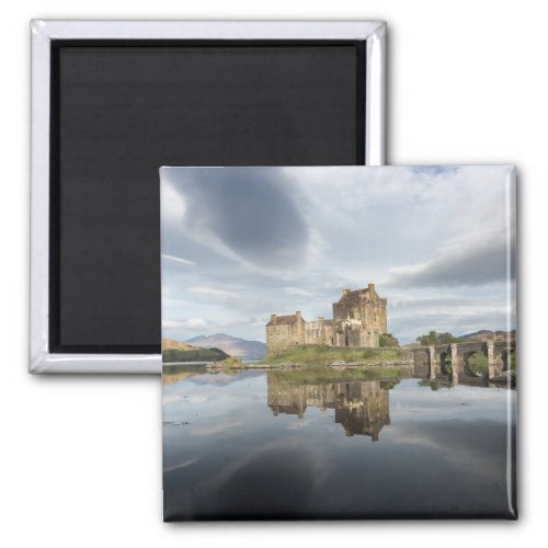 Eilean Donan Castle with reflection in Scotland Magnet