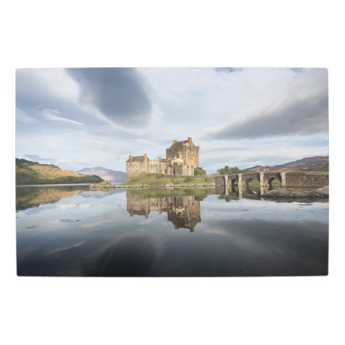 Eilean Donan Castle with reflection in Scotland Metal Print
