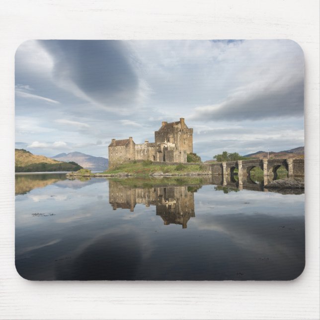 Eilean Donan Castle with reflection in Scotland Mouse Pad (Front)
