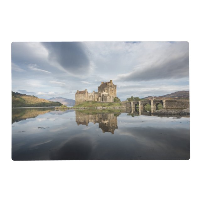 Eilean Donan Castle with reflection in Scotland Placemat (Back)
