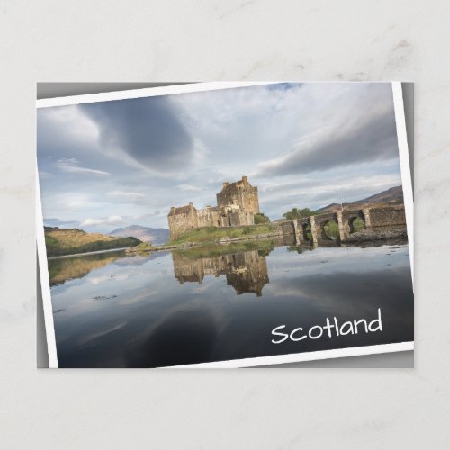 Eilean Donan Castle with reflection in Scotland Postcard