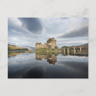 Eilean Donan Castle with reflection in Scotland Postcard