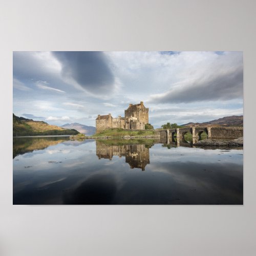 Eilean Donan Castle with reflection in Scotland Poster