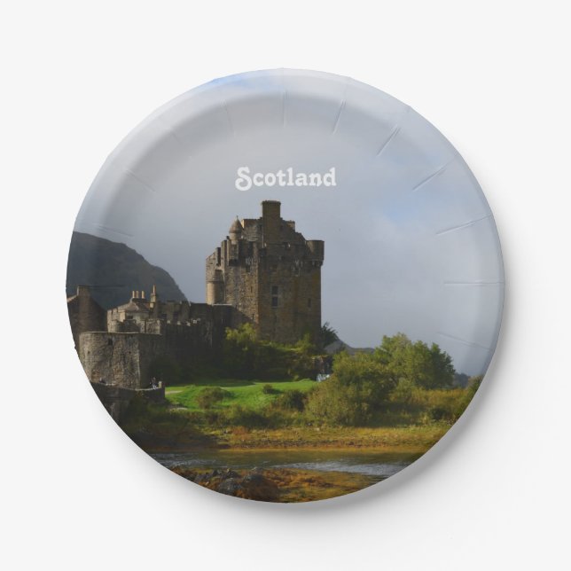 Eileen Donan Castle in Early Autumn Paper Plates (Front)