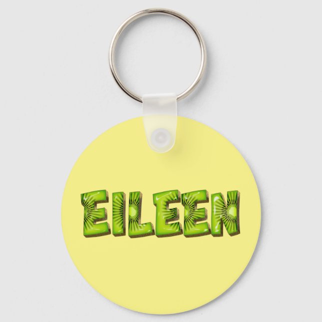 Eileen Name Kiwi Design Schlüsselanhänger Keychain (Front)