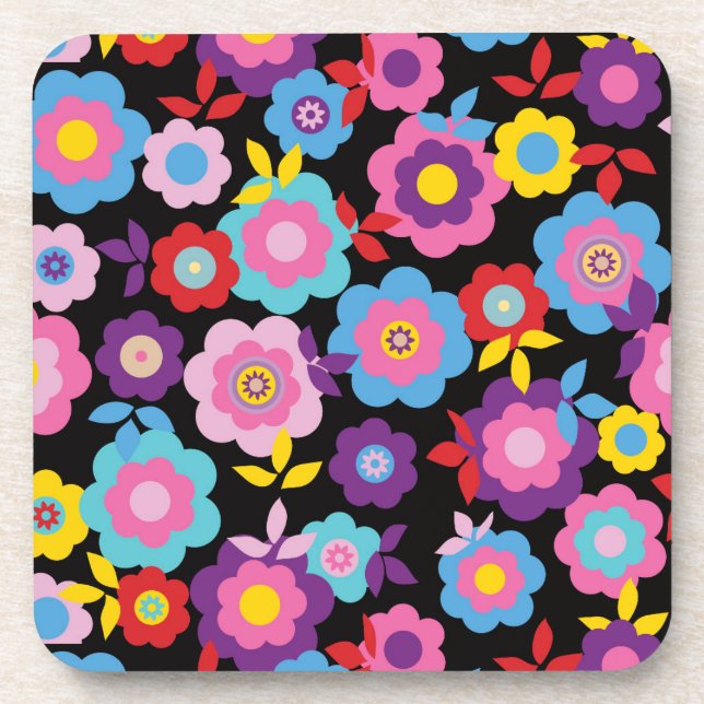 Eilin's Spring Flowers Beverage Coaster (Front)