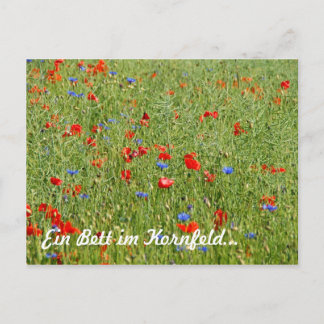 Ein Bett im Kornfeld... Postcard