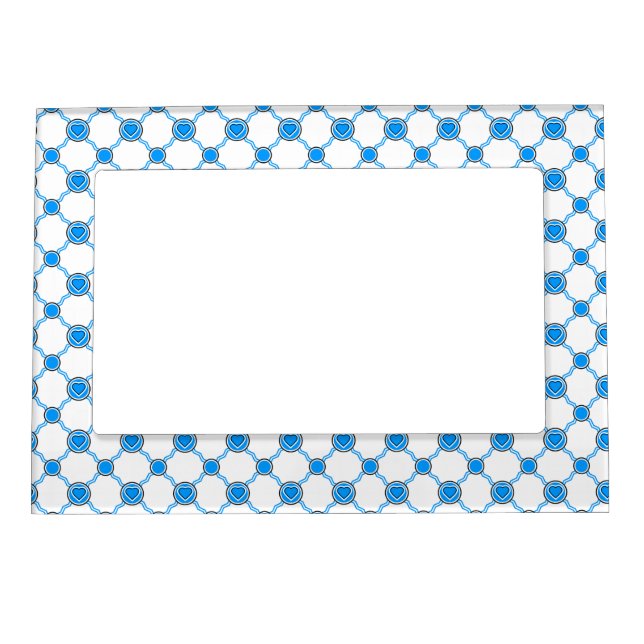 Ein blau weisses Herz Magnetic Frame (Front)