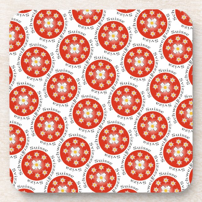 Ein Untersetzer für echten schweizer Patrioten Beverage Coaster (Front)