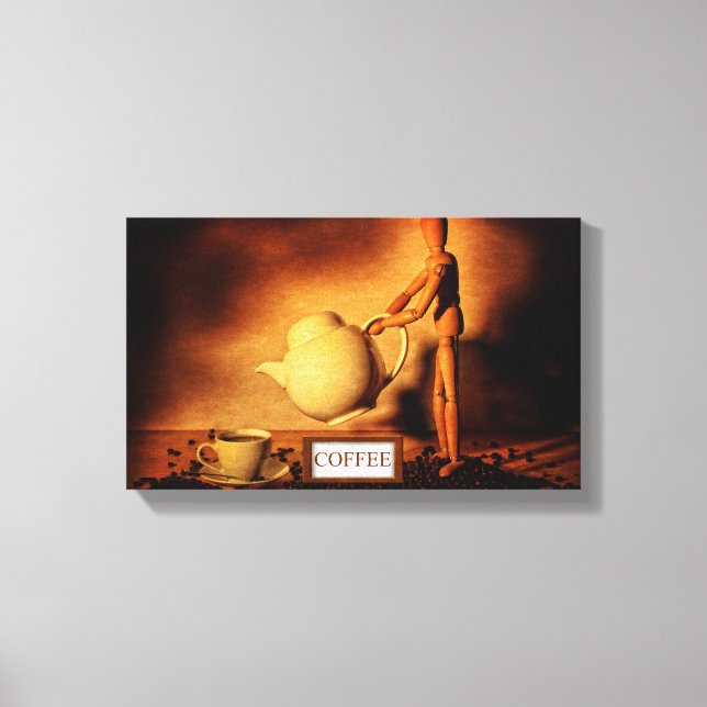 Eine Tasse Kaffee bitte Canvas Print (Front)