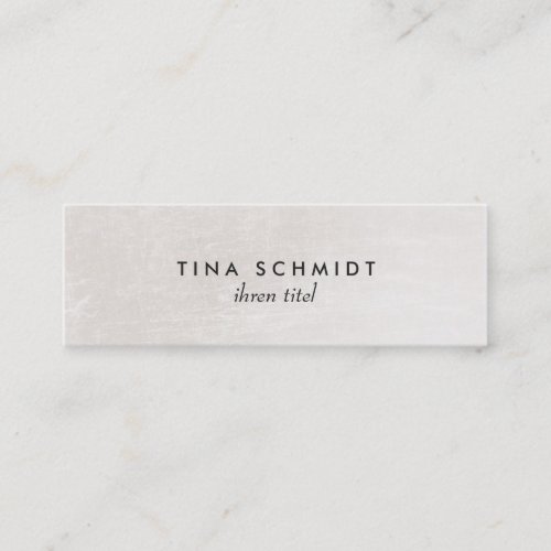 Einfache elegante Imitat Shimmery Weie Mini Business Card