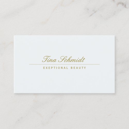 Einfache elegante Kosmetik Salon Spa Hellgrau Business Card