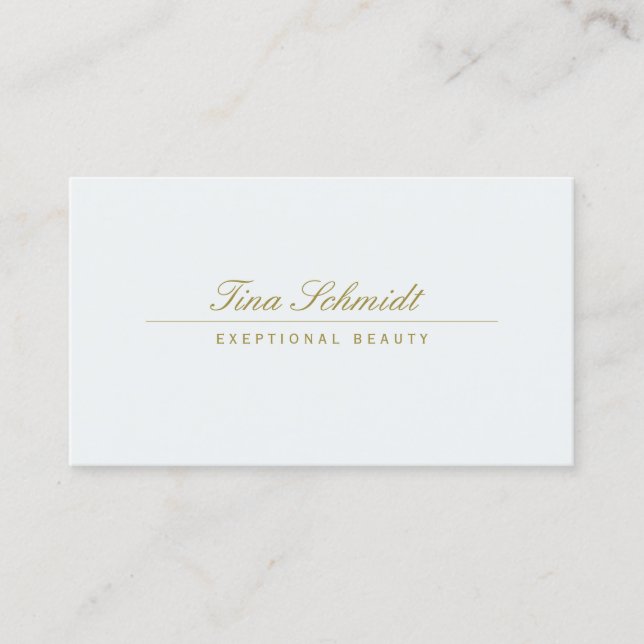 Einfache elegante Kosmetik Salon Spa Hellgrau Business Card (Front)