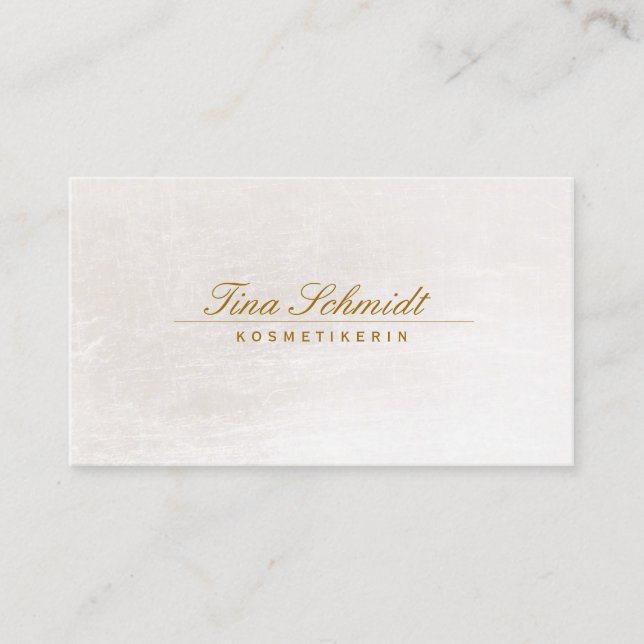 Einfache elegante Kosmetik Salon Spa Visitenkarte Business Card (Front)