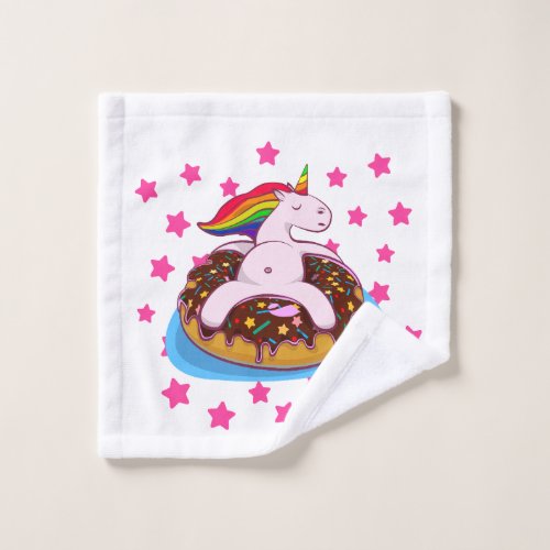 Einhorn Gift Rainbow Fantasy Donut Chillen Wash Cloth