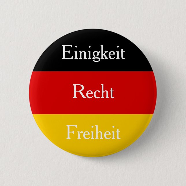 Einigkeit Recht Freiheit Personalizable German Button (Front)
