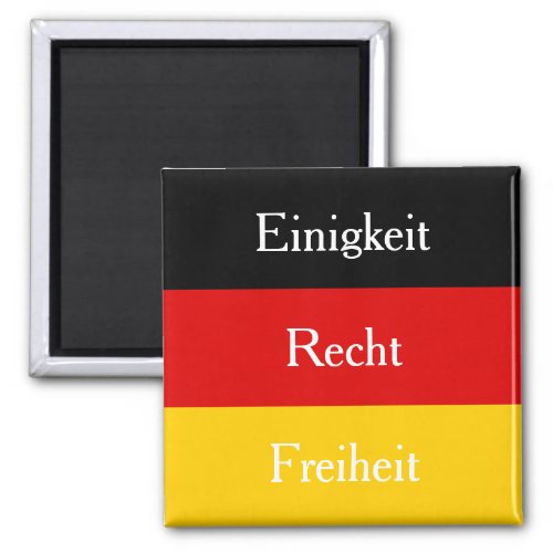 Einigkeit Recht Freiheit Personalizable German Magnet