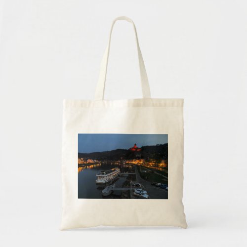 Einkaufstasche Cochem an der Mosel am Abend Tote Bag