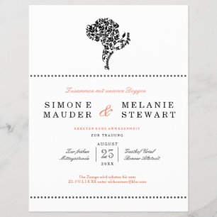 Einladung Flyer Deutsche Doggen Illustration 