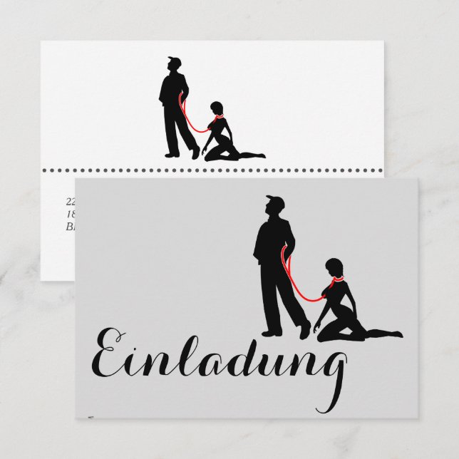 Einladungen Leine Invitation (Front/Back)