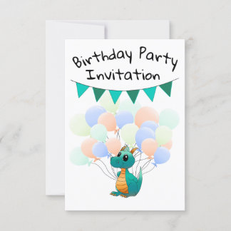 Einladungskarten Drache Kindergeburtstag Invitation