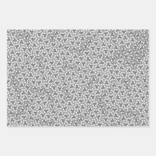 Einstein aperiodic tile grayearthy wrapping paper sheets