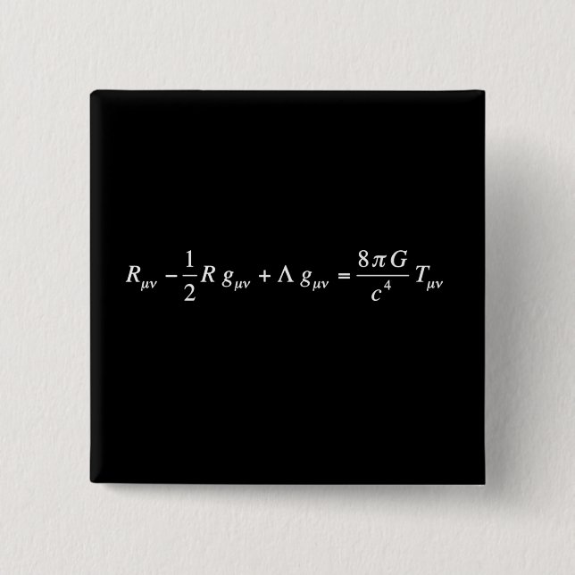 Einstein field equation of general relativity button (Front)