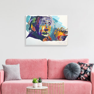 Einstein Painted by Mark Elsen Canvas Print