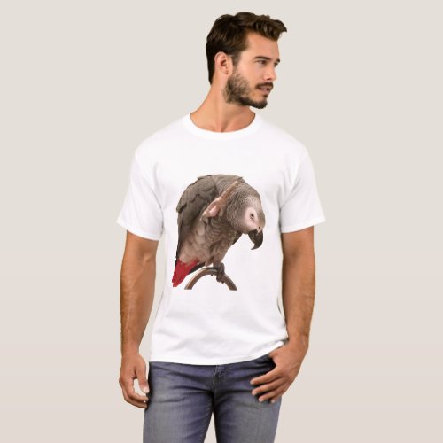 Einstein Parrot Waving T_Shirt