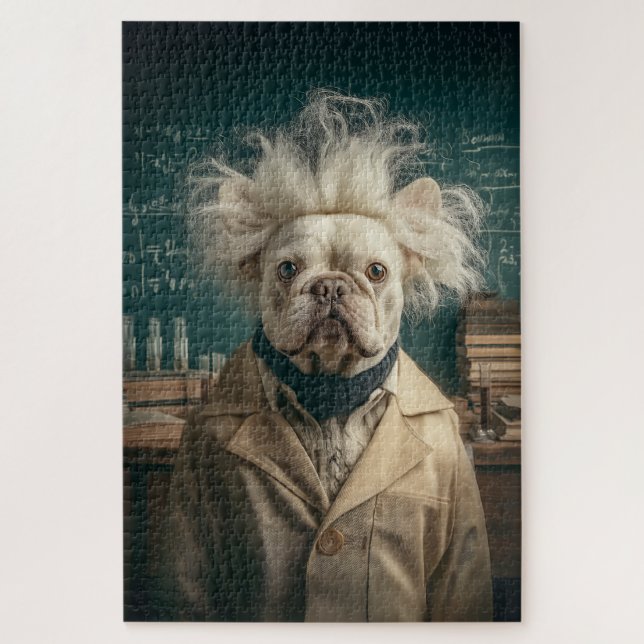 Einstein Pup in Lab Coat Jigsaw Puzzle (Vertical)