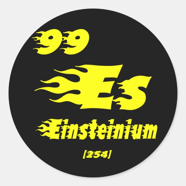 Einsteinium Classic Round Sticker (Front)
