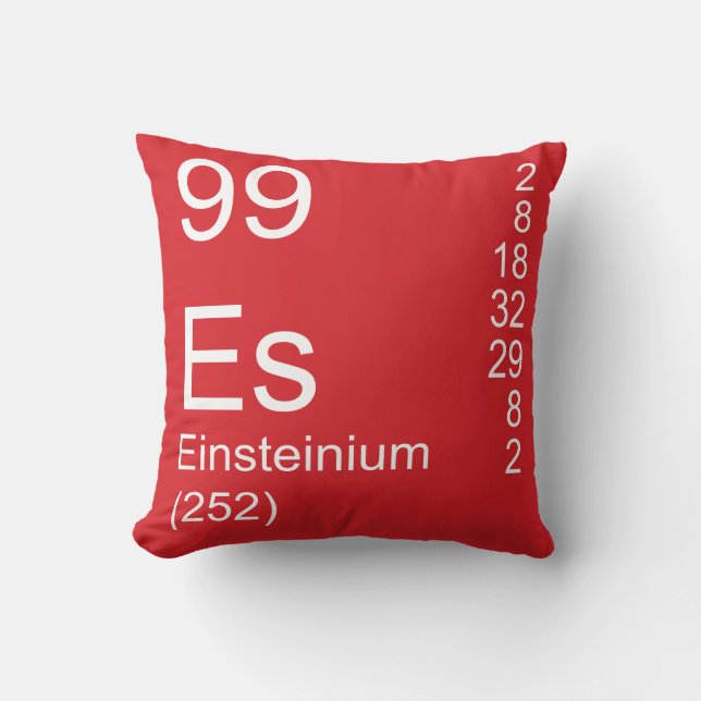 Einsteinium Throw Pillow (Front)