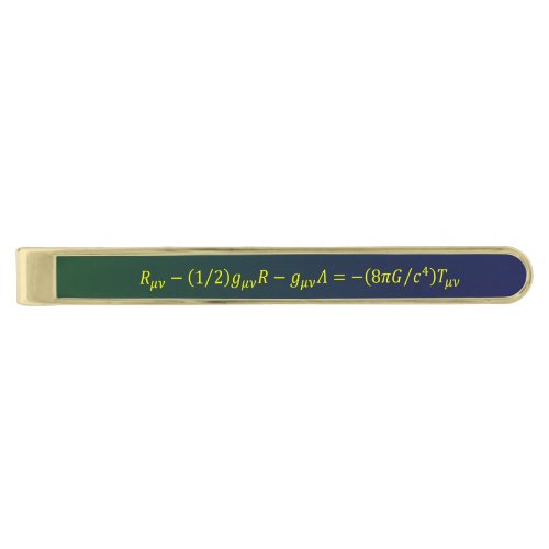 Einsteins field equations gold finish tie clip