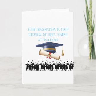 Einstein's graduation motto  card