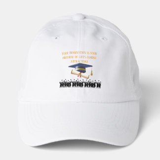 Einstein's graduation motto white performance cap