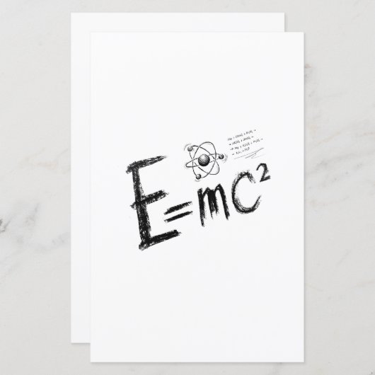 Einstein's Theory of Relativity. Formula (Front/Back)