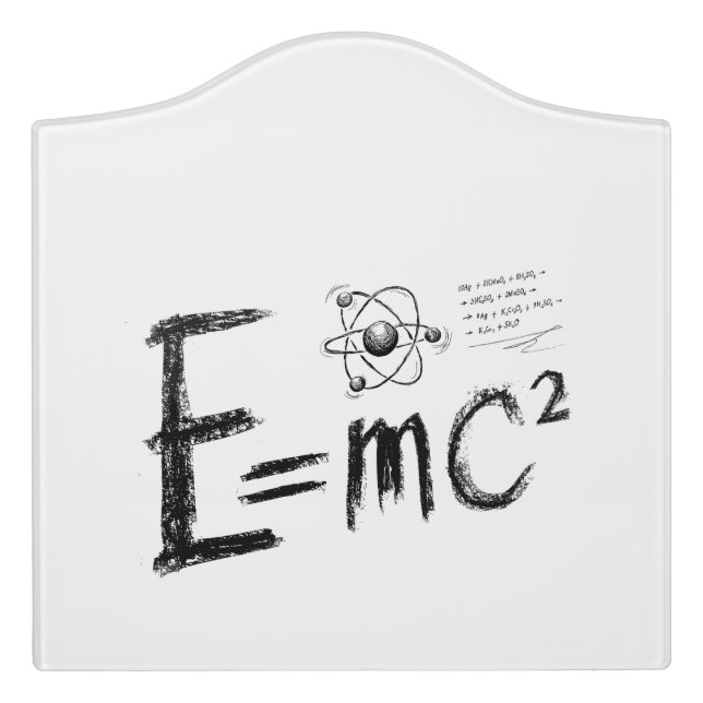  Einstein's Theory of Relativity. Formula Door Sign (Large Crest Front)