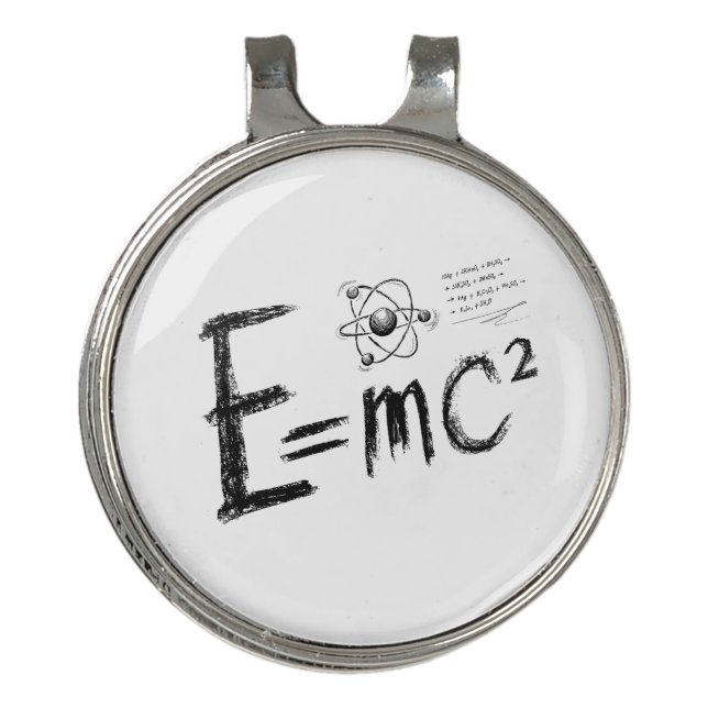  Einstein's Theory of Relativity. Formula Golf Hat Clip (Front)