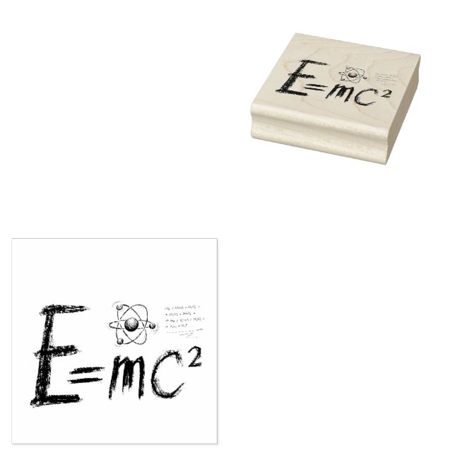  Einstein's Theory of Relativity. Formula Rubber Stamp (Stamped)