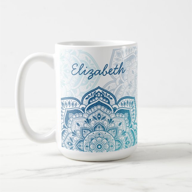 Eira Mandala 15 oz. Personalized Mug (Left)