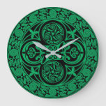 Eire Celtic Irish Ambigram Large Clock at Zazzle
