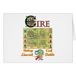 Eire Cities Map Cards
