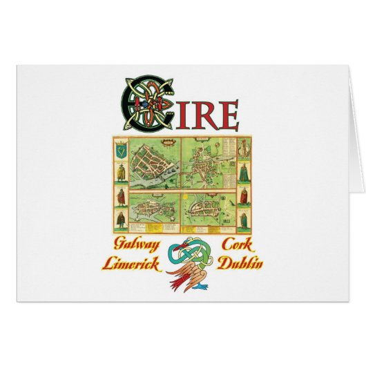 Eire Cities Map Cards (Front Horizontal)